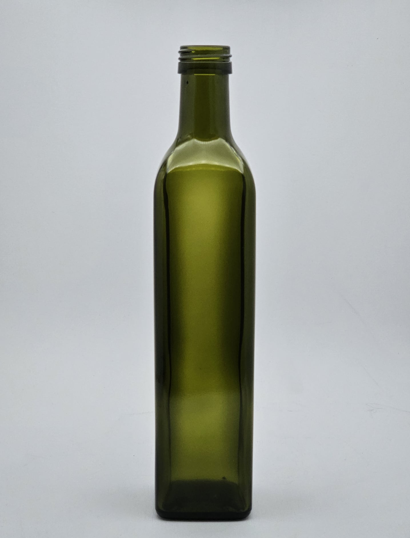 500ml Antique Green Marasca with 31.5mm Black Cap - 50 Per Carton