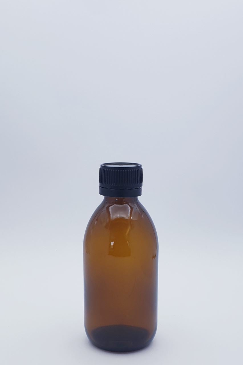 200ml Amber Glass Bottle W/Cap - 36 Bottles and Caps Per Carton Unit Cost $1.196c  Each bottle/capcombo