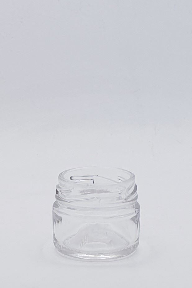 30ml Round Glass Jar W/Lid - 100 Jars and Lids Per Carton - Unit cost $0.74c per Jar/Lidcombo