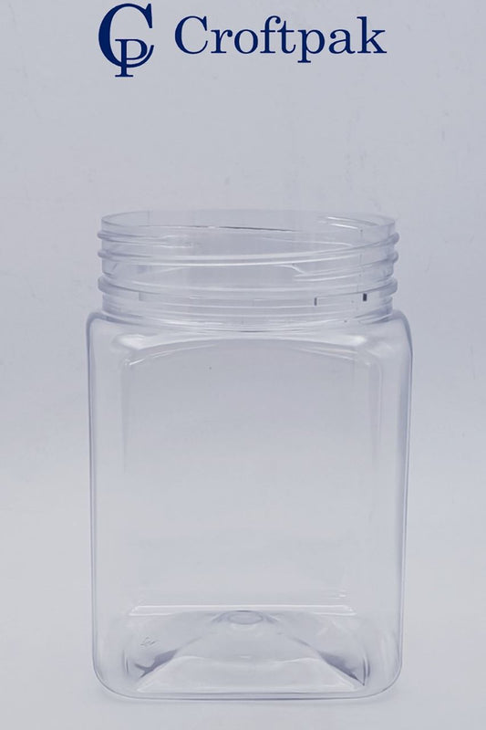 750ml Square Clear TE Jar W/Lid - 80 Jars and Lids Per Carton - $1.63 (jar/lidcombo)++