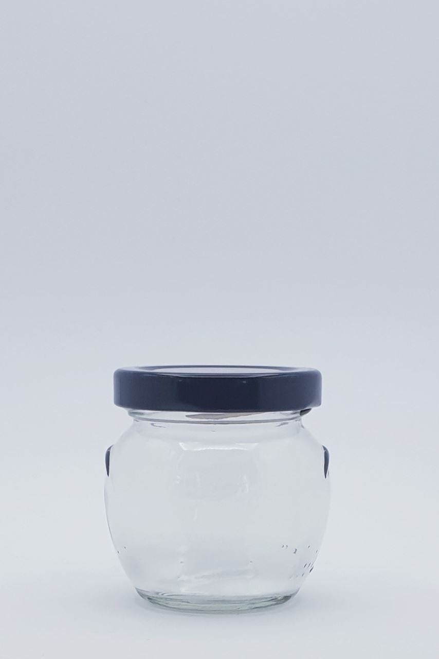 106ml Orcio Glass Jar W/Lid - 72 ipu me nga tapoi mo ia kaata