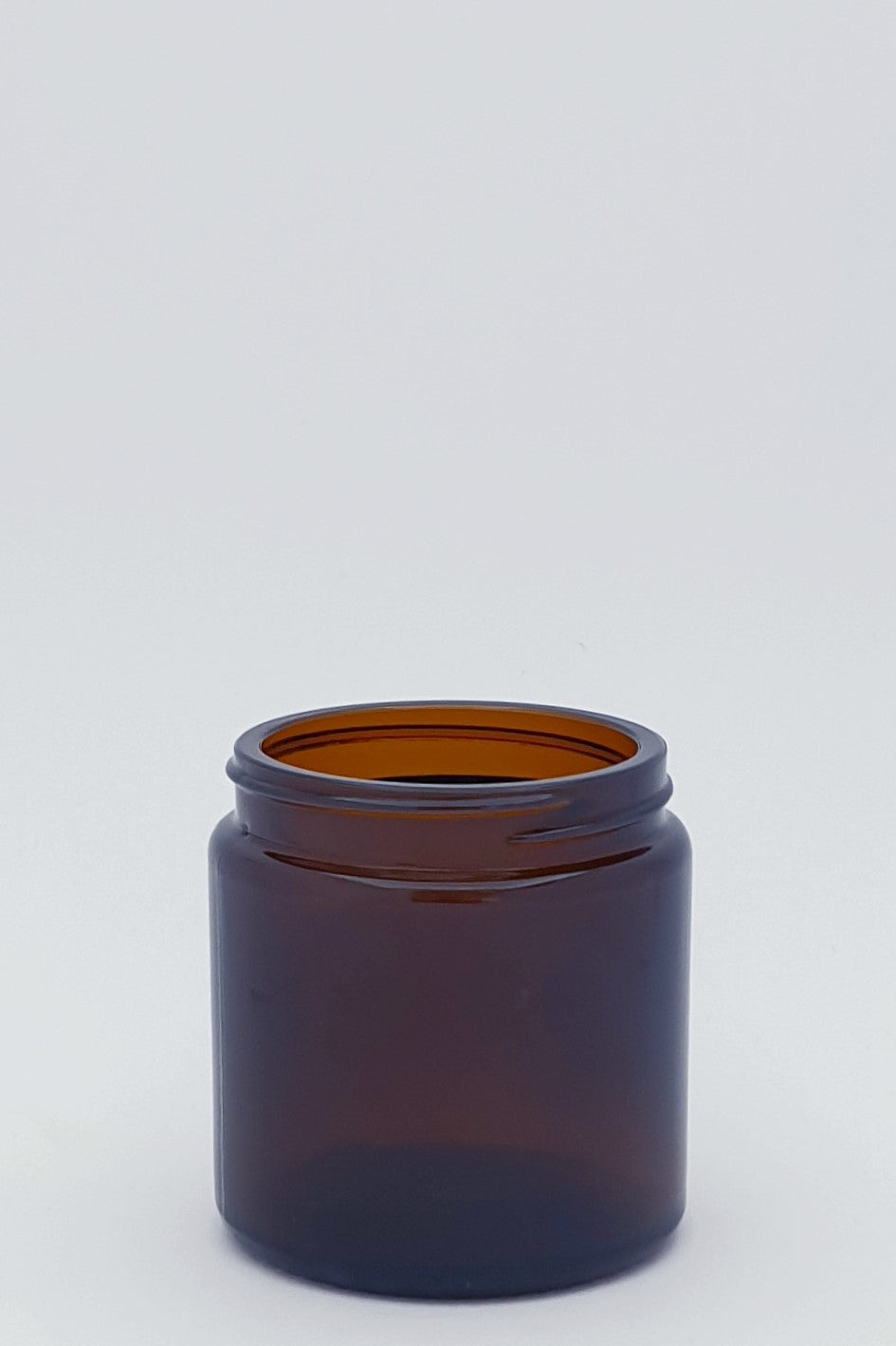 120ml Amber Round Glass Jar W/Lid- 49 ipu me nga tapoi mo ia kaata