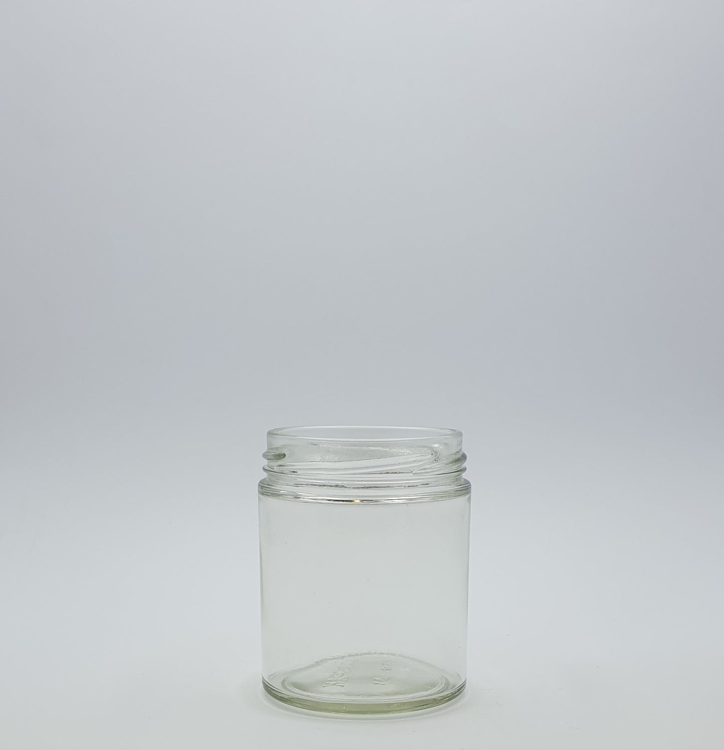 190ml Panelled Round Glass Jar without a lid. 