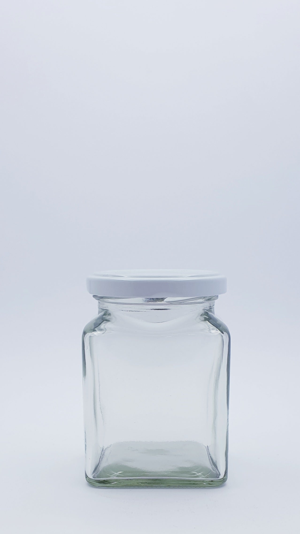 270ml Square Glass Jar with 63mm Twist Cap - 48 Jars and Caps Per Carton - Unit Cost $1.59c Each (Jar/Capcombo)