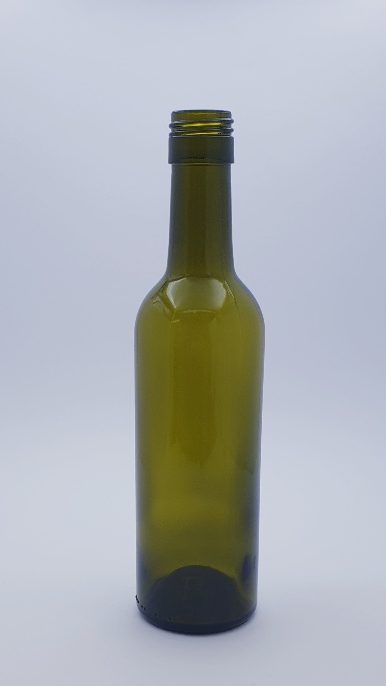 375ml Antique Green Claret Glass Bottle W/Cap - 40 Bottles and Caps Per Carton