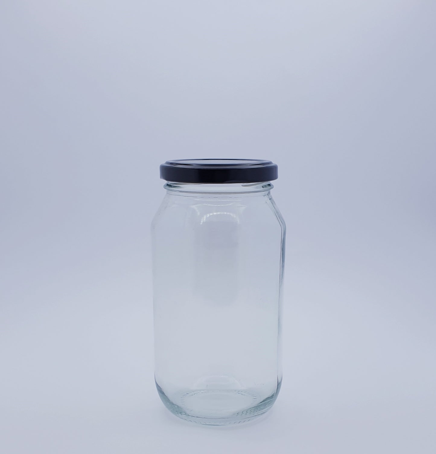 500ml(700ml)RoundGlass Jar with Black 63mm Twist Cap 