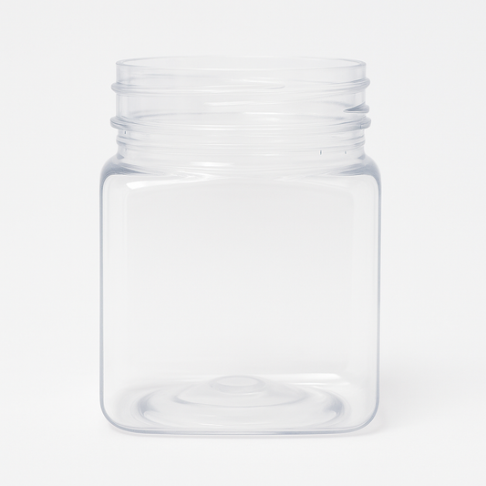 200ml Square PET Tamper-Evident Jar with Sealing (Cone Seal) Lid – Bulk Carton of 336